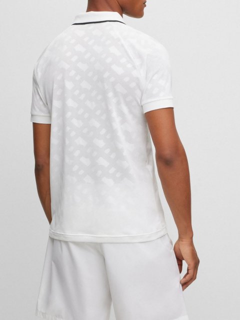 Белое поло BOSS: фото 2 - Invogue