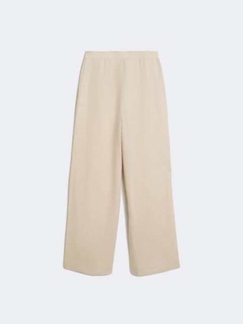 Бежевые брюки Max Mara из льна: фото 1 - Invogue