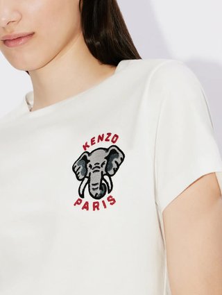 Белая футболка KENZO: фото 3 - Invogue