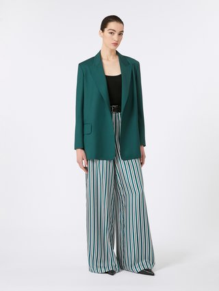 Темно-зелені брюки MAX MARA у смужку: фото 1 - Invogue
