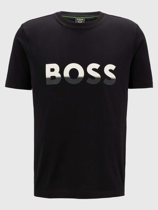 Чёрная футболка BOSS: фото - Invogue