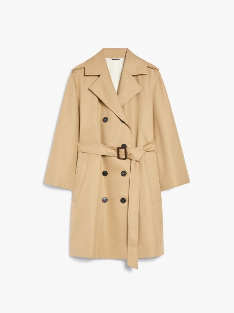 Бежевий плащ Weekend Max Mara двобортний: фото - Invogue