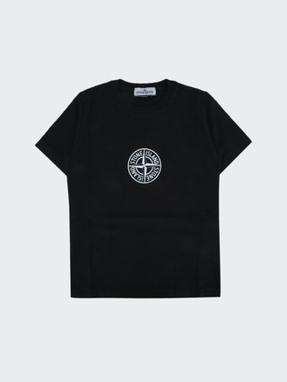 Чорна футболка Stone Island з бавовни: фото - Invogue