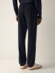 Тёмно-синие штаны Zegna из хлопка и шерсти: фото 4 - Invogue