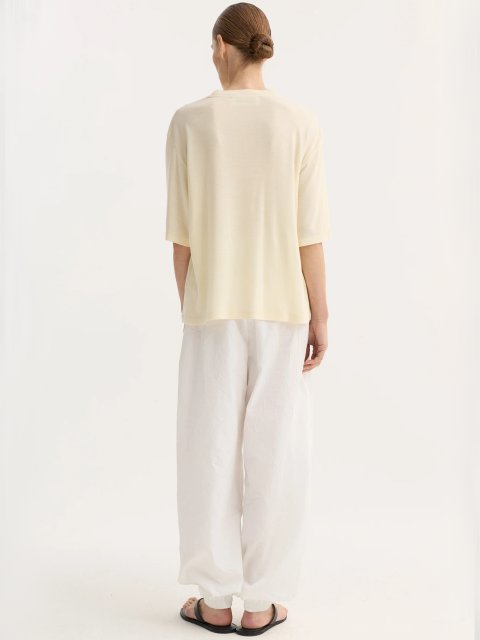 Белая футболка Róhe из мериносовой шерсти: фото 4 - Invogue